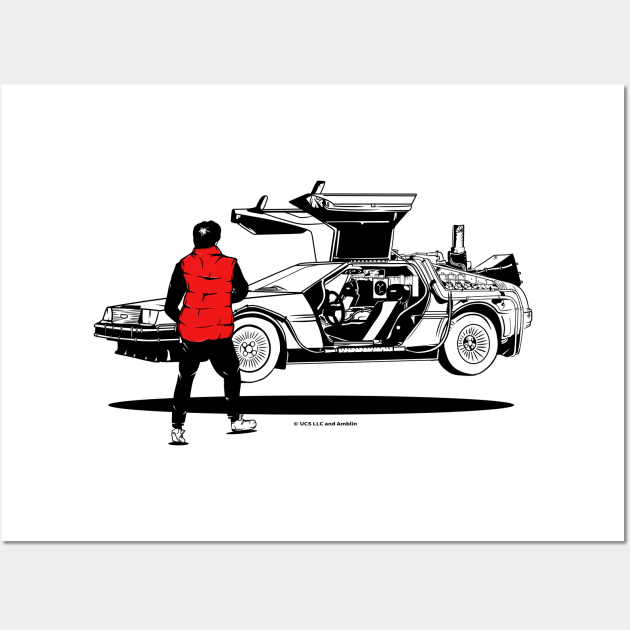 Marty McFly DeLorean Wall Art by LICENSEDLEGIT